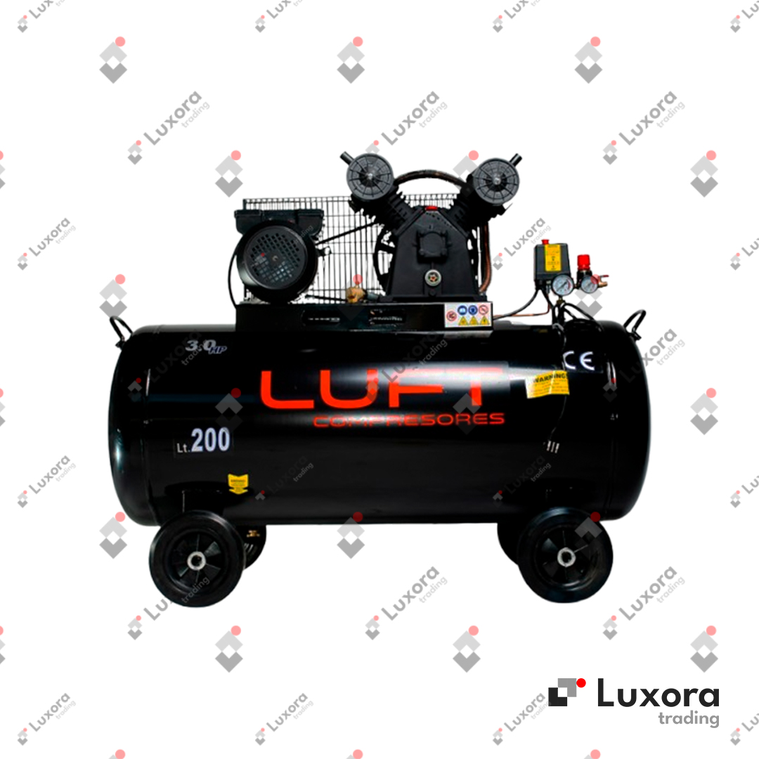Imagen de Compresor 200L 3HP 8BAR - LUFT | Potencia y Rendimiento para Trabajo Continuo